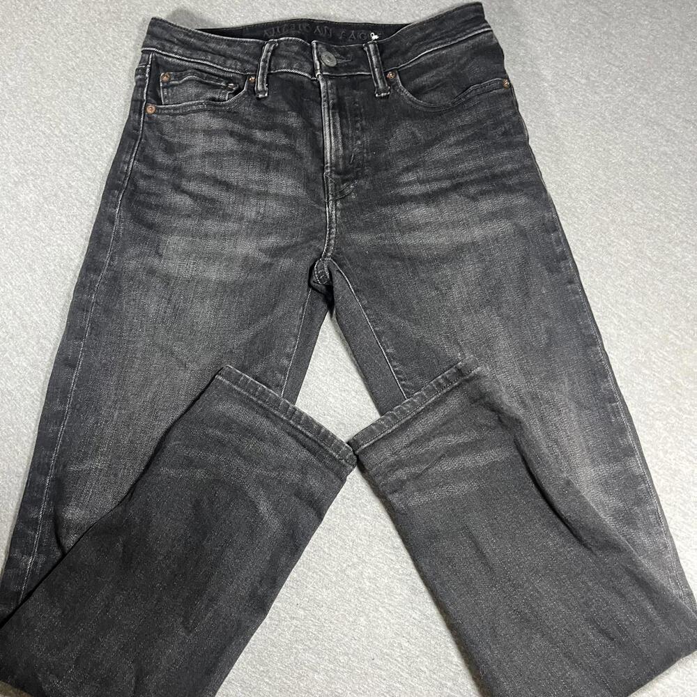 American Eagle RN: 54485 Next Level AirFlex Black Denim Men's 28 by 30 Jeans - Picture 2 of 7